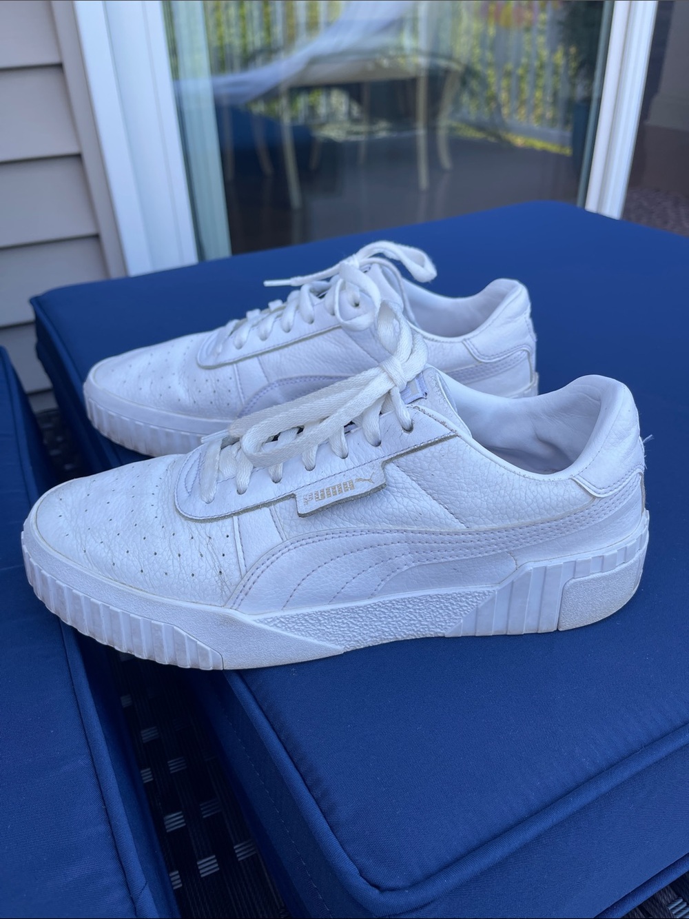 PUMA CALI White Lace-Up Sneakers